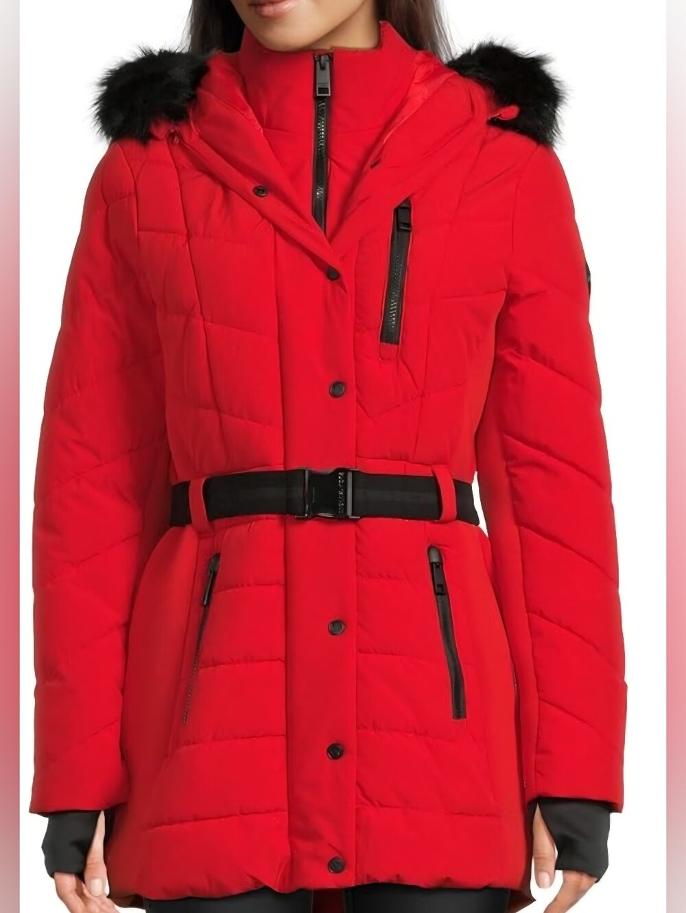Michael Kors Women’s Red Puffer Jacket – Size XL – New Without Tags